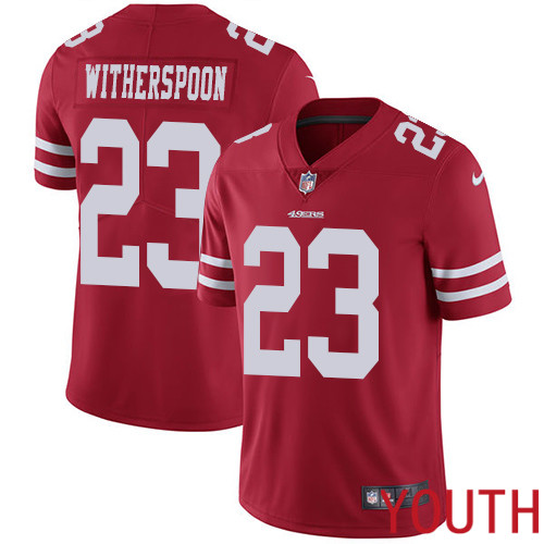 San Francisco 49ers Limited Red Youth Ahkello Witherspoon Home NFL Jersey #23 Vapor Untouchable